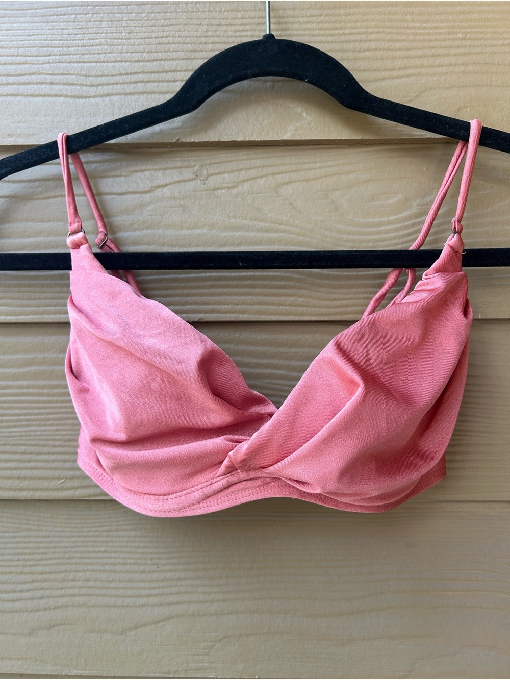 Zimmermann Clover Lurex Twist Bikini Top, Coral